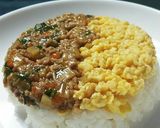 野菜たっぷりそぼろとふんわり卵の２色ご飯作り方10写真