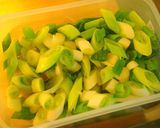 豚バラと長ネギのガーリックパスタ作り方1写真