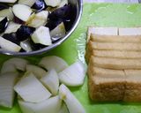 ヘルシー！厚揚げと茄子のケチャップ炒め作り方1写真