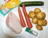 鶏ムネ肉とじゃが芋ズッキーニの簡単揚げ煮作り方1写真