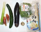 キュウリ・ナス・山形県ダシの簡単そうめん作り方1写真