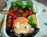 ポニョ キャラ弁当作り方7写真