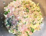 春菊と挽肉(と酒粕)のピザ作り方1写真