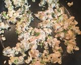 春菊と挽肉(と酒粕)のピザ作り方2写真