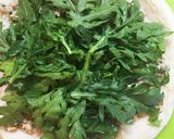 春菊と挽肉(と酒粕)のピザ作り方4写真