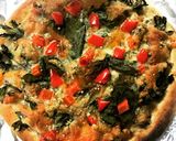 春菊と挽肉(と酒粕)のピザ作り方8写真