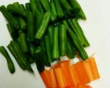 いんげん豆・ニンジン・シラタキの胡麻和え作り方1写真