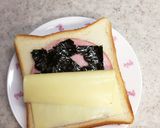 ☆簡単☆のりハムトースト作り方1写真