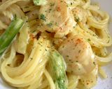 クリームパスタ☆ほんのりカレー風味作り方7写真