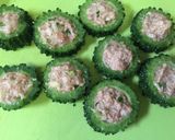 梅肉入さっぱりゴーヤの肉詰め作り方7写真