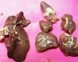 鶏肝甘辛炒め作り方1写真