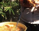 キャンプで皆でオニオングラタンスープ作り方9写真