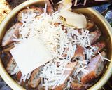 キャンプで皆でオニオングラタンスープ作り方10写真