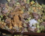 砂肝となすとひよこ豆のマサラ作り方5写真