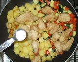 鶏ムネ肉とじゃが芋ズッキーニの簡単揚げ煮作り方11写真