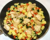 鶏ムネ肉とじゃが芋ズッキーニの簡単揚げ煮作り方13写真