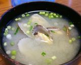 コハク酸の滲み出たあさり味噌汁。作り方8写真