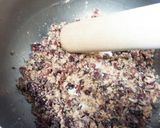 エコ料理【小豆茶の後で】小豆入り肉そぼろ作り方1写真