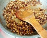 エコ料理【小豆茶の後で】小豆入り肉そぼろ作り方3写真
