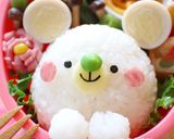 キャラ弁＊簡単♪うずら卵で白くまくん弁当作り方4写真