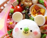 キャラ弁＊簡単♪うずら卵で白くまくん弁当作り方5写真
