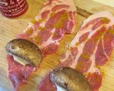 マッシュルームの肉巻カレー味♪作り方2写真