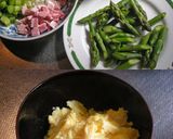 ピラフ風グリーンアスパラとベーコンの炒飯作り方2写真