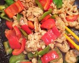 簡単！パプリカとピーマンの豚肉黒酢炒め作り方5写真