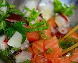 ✿タコサーモンイクラヤングコーンの前菜✿作り方3写真