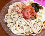 夏にぴったり♬ぶっかけ梅ツナ冷やしうどん作り方4写真