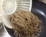 お蕎麦カルボナーラ菊の花風味作り方3写真