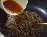 お蕎麦カルボナーラ菊の花風味作り方4写真