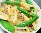 レンジで簡単♪大根とおくらのマーボー風作り方2写真