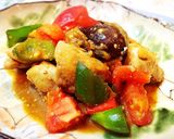 ご飯泥棒！鶏肉と夏野菜のごま味噌和え作り方5写真
