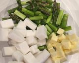 ＊アスパラとはんぺんチーズのかき揚げ＊作り方1写真