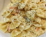 スモークサーモンのクリームパスタ作り方4写真