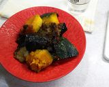 茄子とカボチャの鷹の爪ドライトマト風味煮作り方5写真