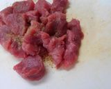 セロリとレタスと豚ヒレ肉のオイスター煮！作り方5写真