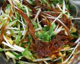 副菜に◇水菜ともずく キュウリの酢の物作り方6写真