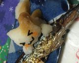 大根おろしアート☆秋刀魚ねらうにゃんこ作り方8写真