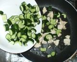 簡単!きゅうりと鶏むね肉の甘酢あん炒め作り方8写真
