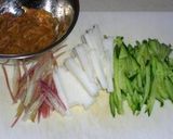 シャキシャキ野菜の梅なめ茸和え作り方1写真
