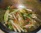 シャキシャキ野菜の梅なめ茸和え作り方2写真