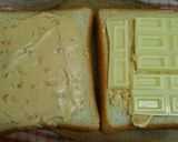 ♪白板チョコのピーナツサンド♪作り方3写真