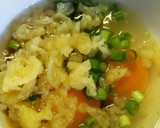天かす(揚げ玉)と ねぎの 卵焼き作り方1写真