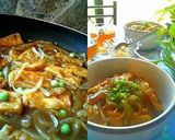 簡単☆フライパンひとつできつねカレー丼作り方2写真