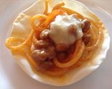 節約メニュー！ナポリタン&納豆作り方4写真