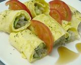 パクチーもやしのアジアン卵焼き巻作り方6写真