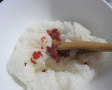 梅お握りの冷やしかちゅー湯漬け作り方4写真