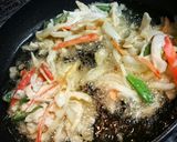 簡単!破竹とスナップえんどうのかき揚げ♪作り方3写真